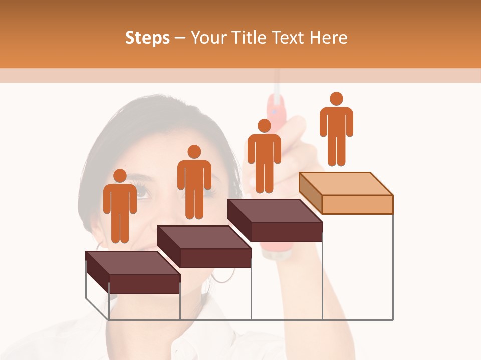 Woman Pin Decoration PowerPoint Template