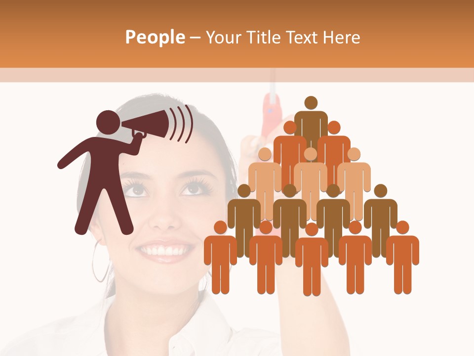 Woman Pin Decoration PowerPoint Template