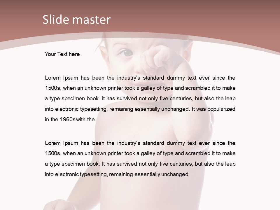 Eating Child Face PowerPoint Template