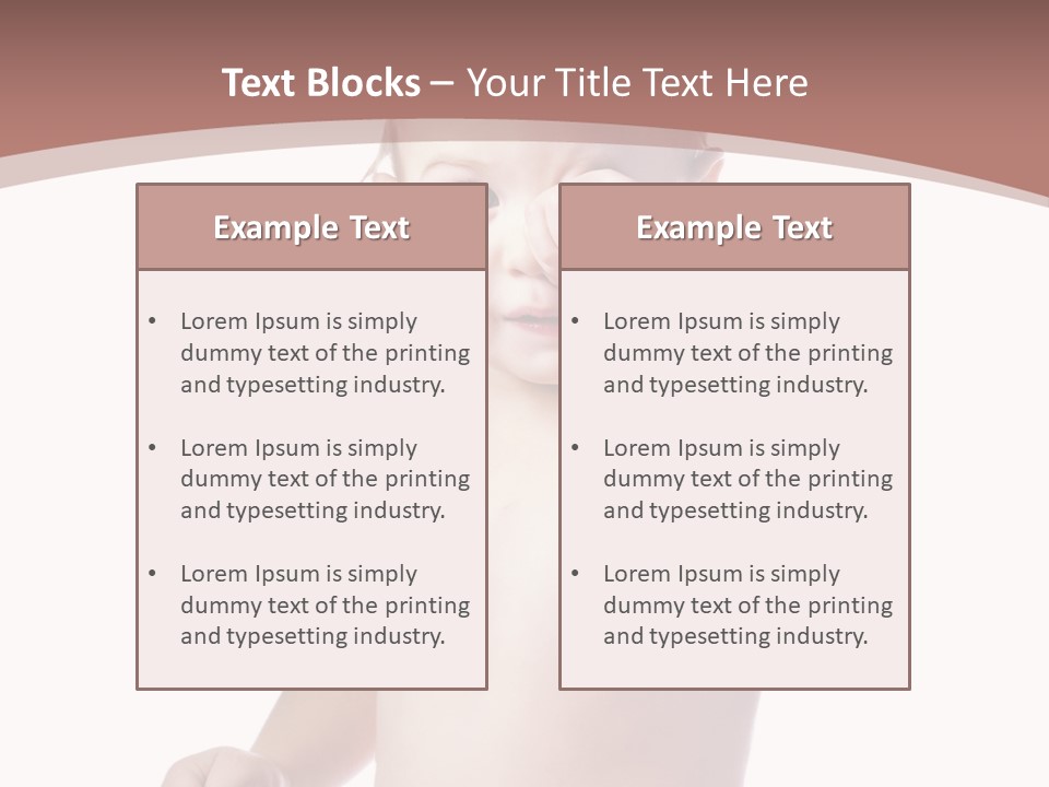 Eating Child Face PowerPoint Template