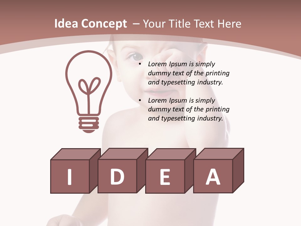 Eating Child Face PowerPoint Template