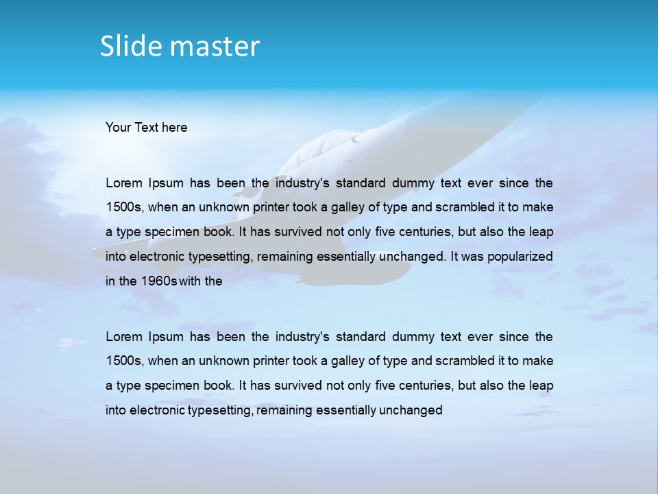 Fly Plane Airshow PowerPoint Template