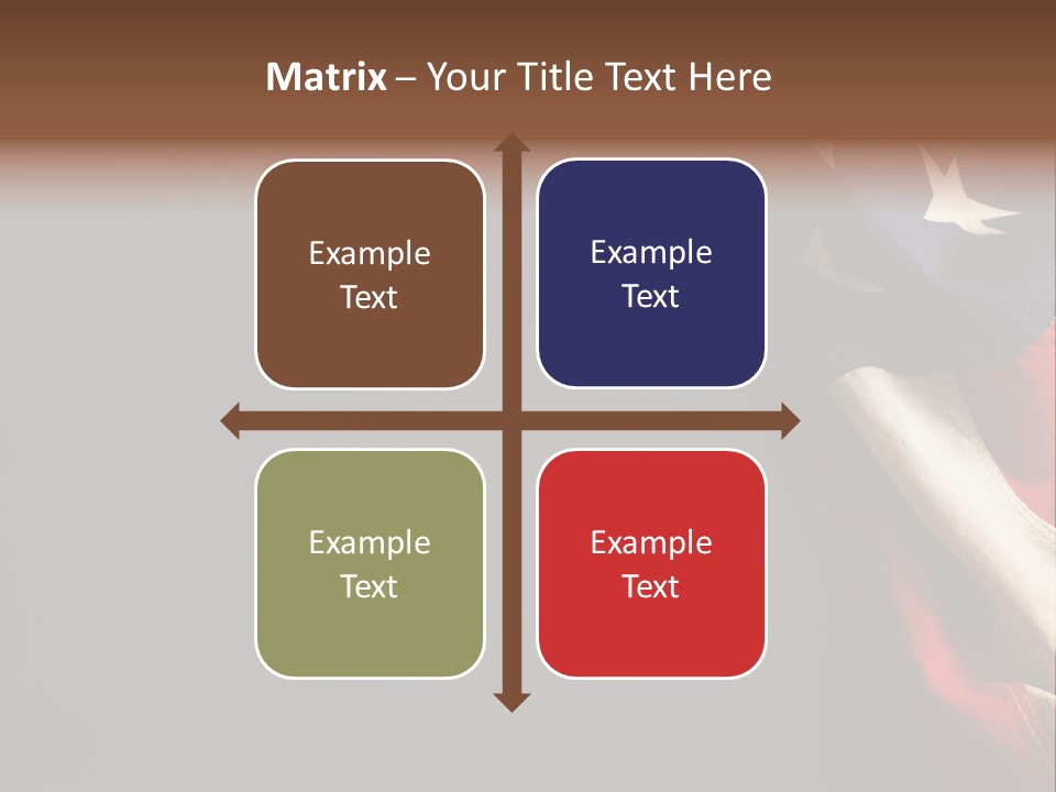 Space For Text Black Us Flag PowerPoint Template