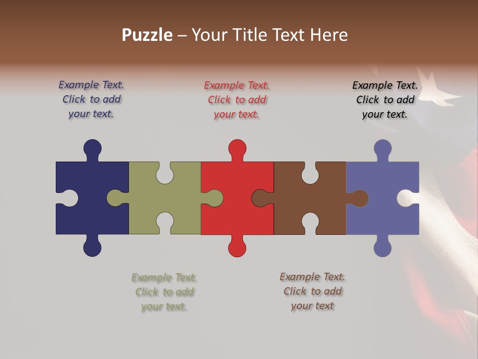 Space For Text Black Us Flag PowerPoint Template