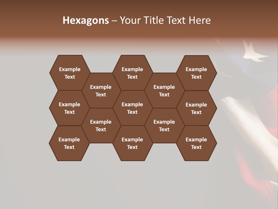 Space For Text Black Us Flag PowerPoint Template