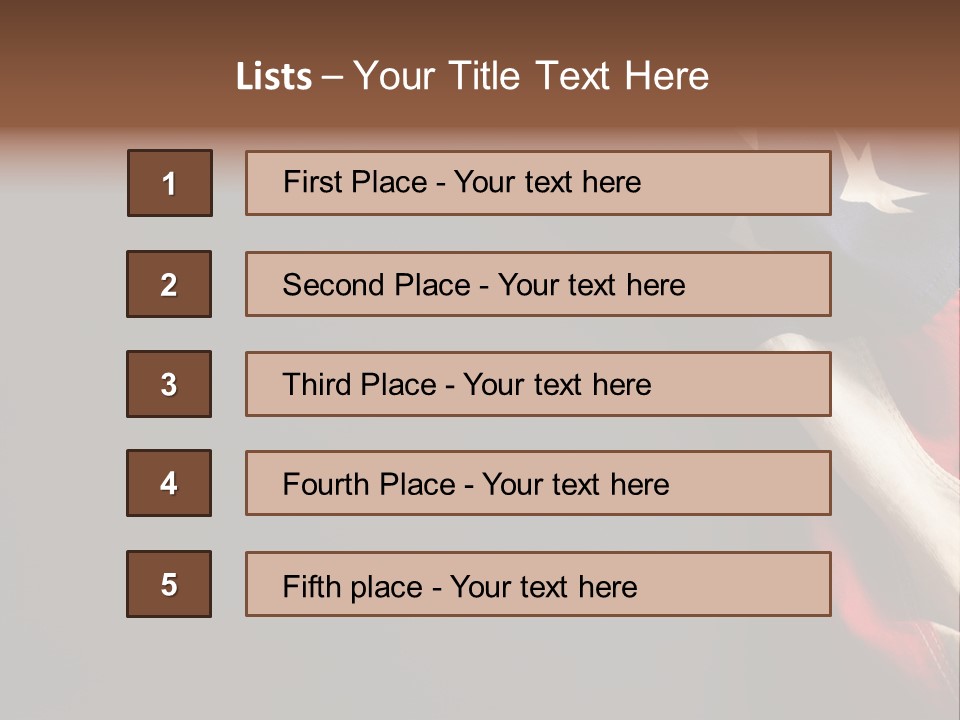 Space For Text Black Us Flag PowerPoint Template