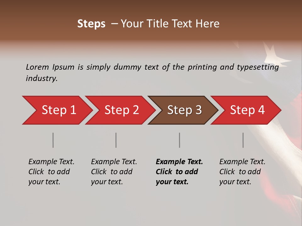 Space For Text Black Us Flag PowerPoint Template