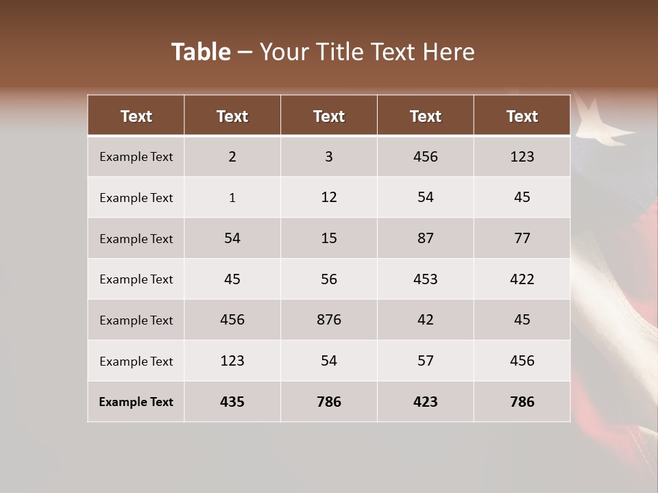 Space For Text Black Us Flag PowerPoint Template