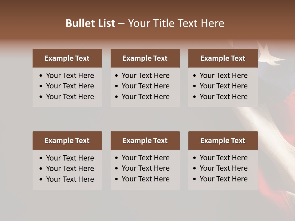 Space For Text Black Us Flag PowerPoint Template