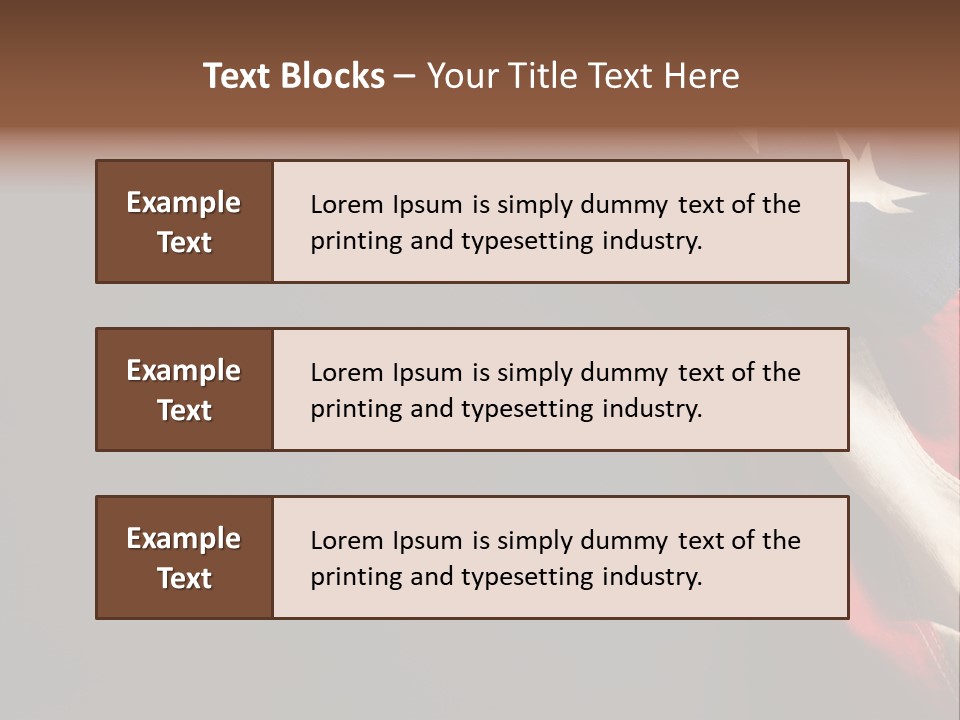 Space For Text Black Us Flag PowerPoint Template