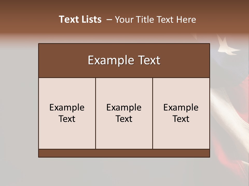 Space For Text Black Us Flag PowerPoint Template