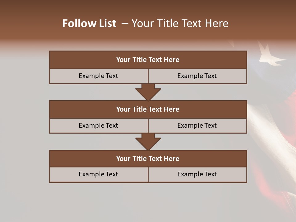 Space For Text Black Us Flag PowerPoint Template