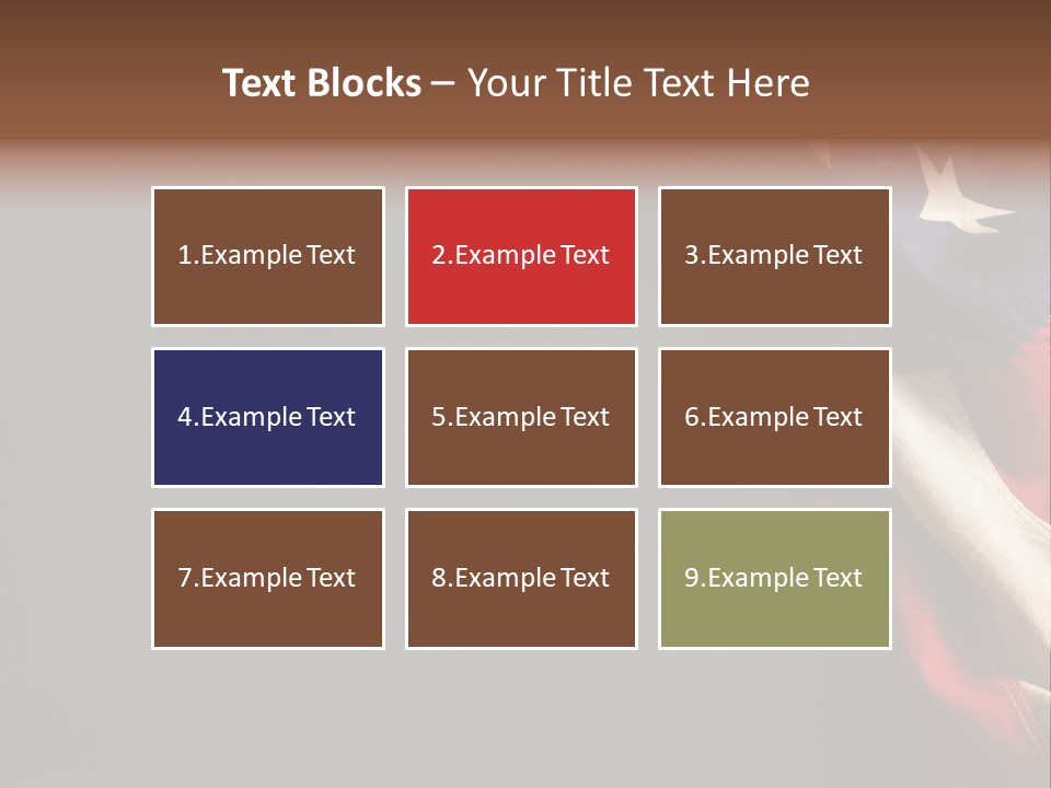 Space For Text Black Us Flag PowerPoint Template