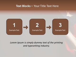 Space For Text Black Us Flag PowerPoint Template