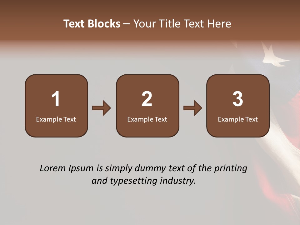 Space For Text Black Us Flag PowerPoint Template