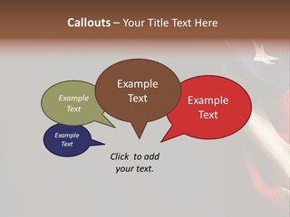 Space For Text Black Us Flag PowerPoint Template