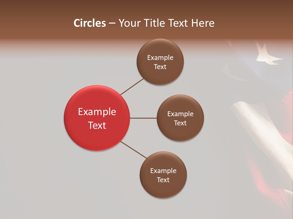 Space For Text Black Us Flag PowerPoint Template