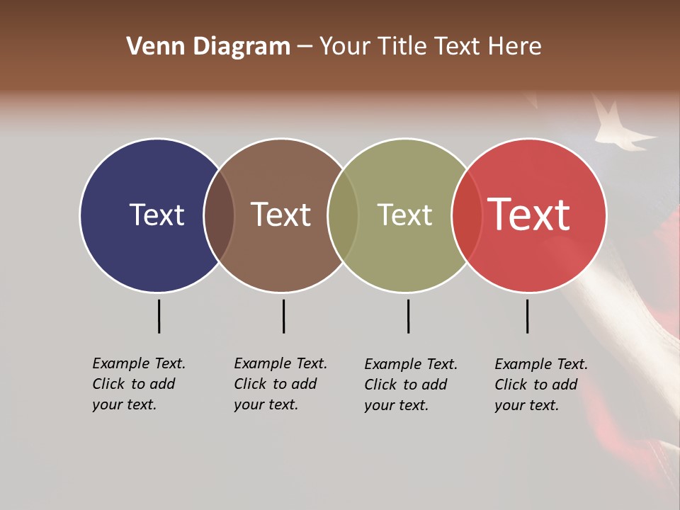 Space For Text Black Us Flag PowerPoint Template
