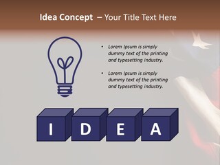 Space For Text Black Us Flag PowerPoint Template