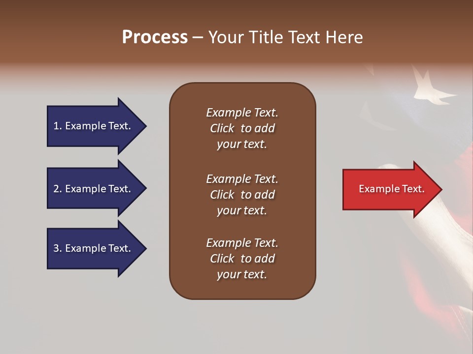 Space For Text Black Us Flag PowerPoint Template