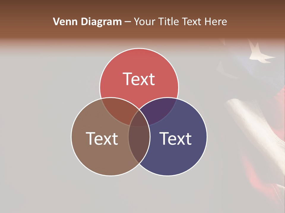 Space For Text Black Us Flag PowerPoint Template