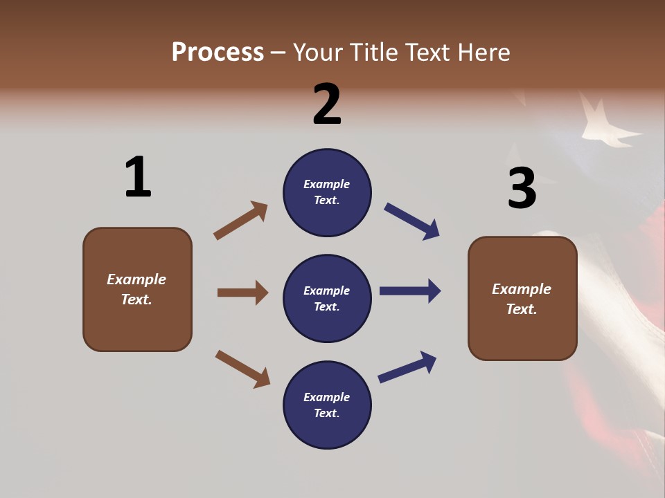 Space For Text Black Us Flag PowerPoint Template