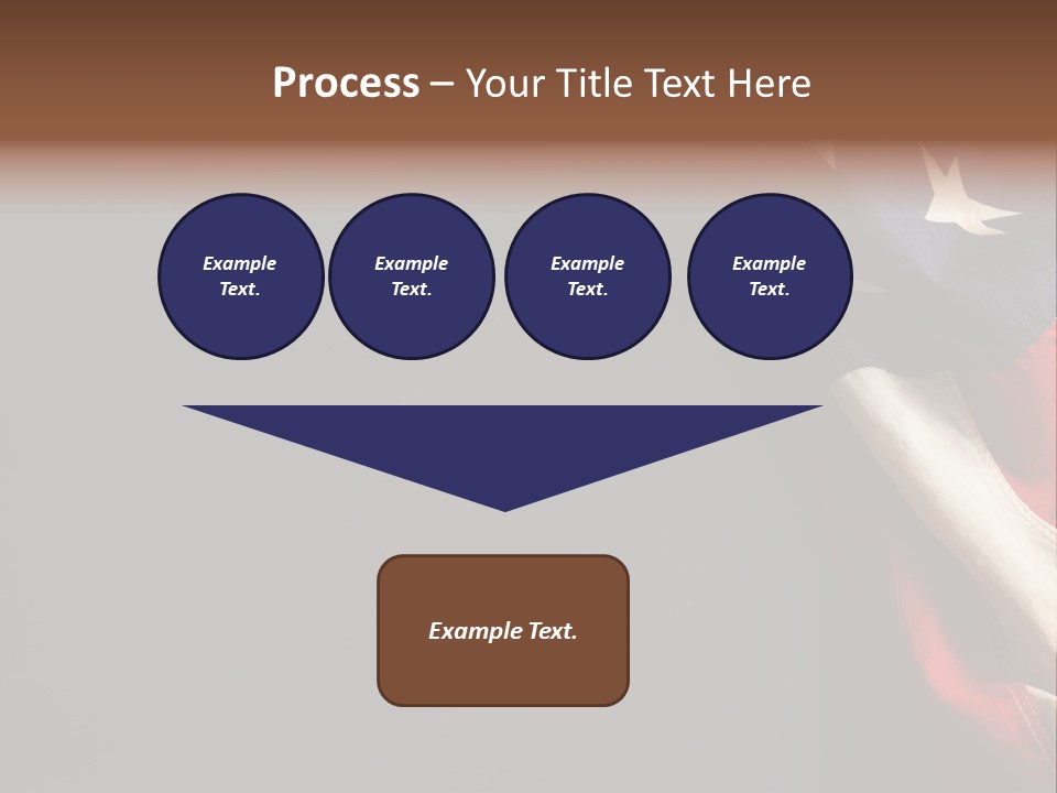 Space For Text Black Us Flag PowerPoint Template