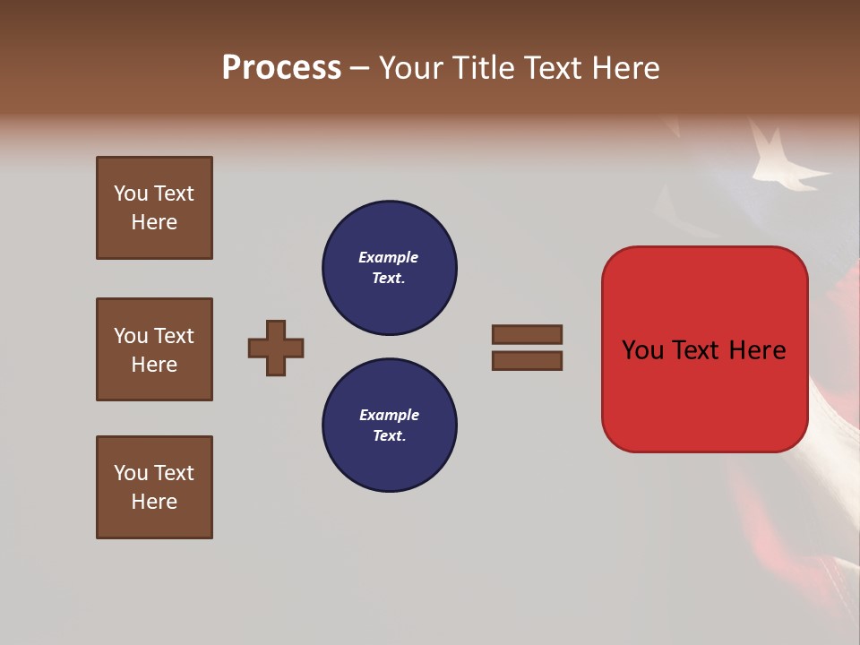Space For Text Black Us Flag PowerPoint Template