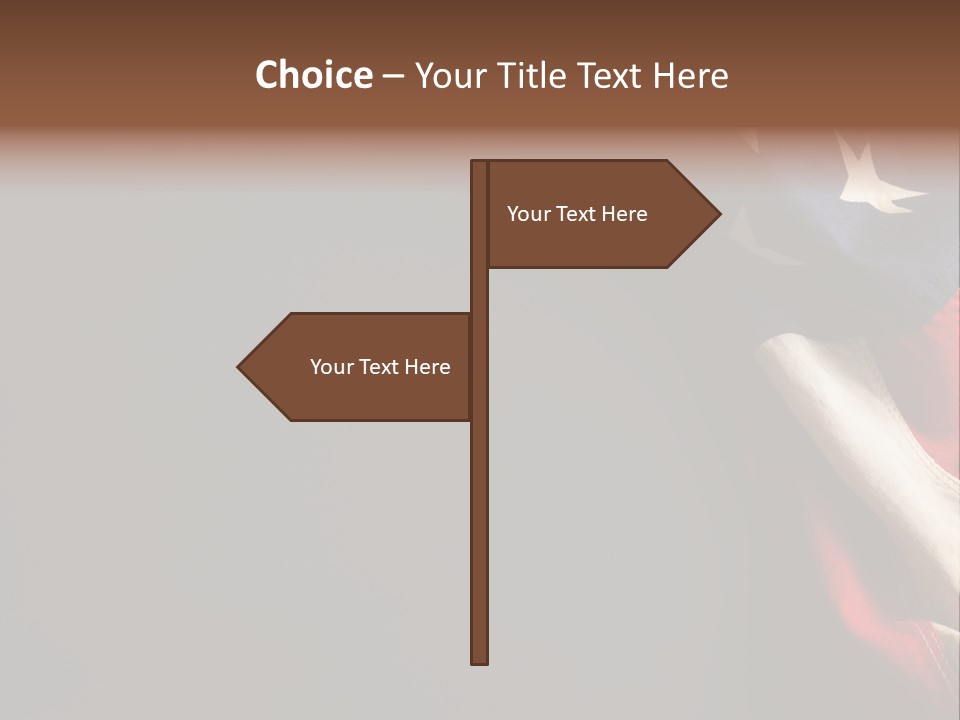 Space For Text Black Us Flag PowerPoint Template