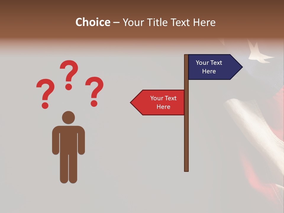 Space For Text Black Us Flag PowerPoint Template