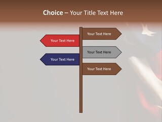 Space For Text Black Us Flag PowerPoint Template