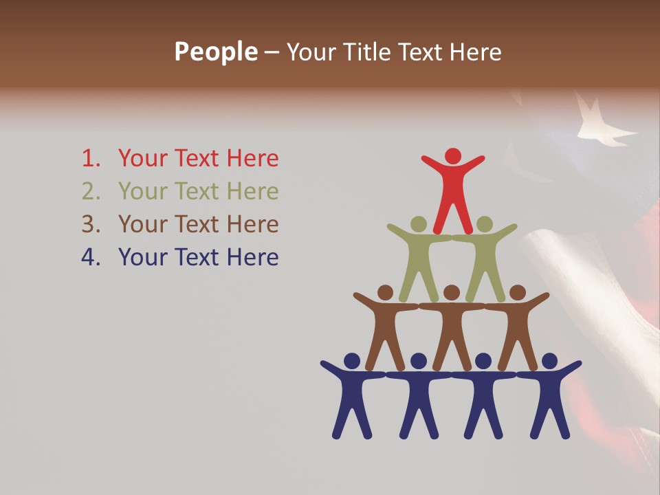 Space For Text Black Us Flag PowerPoint Template