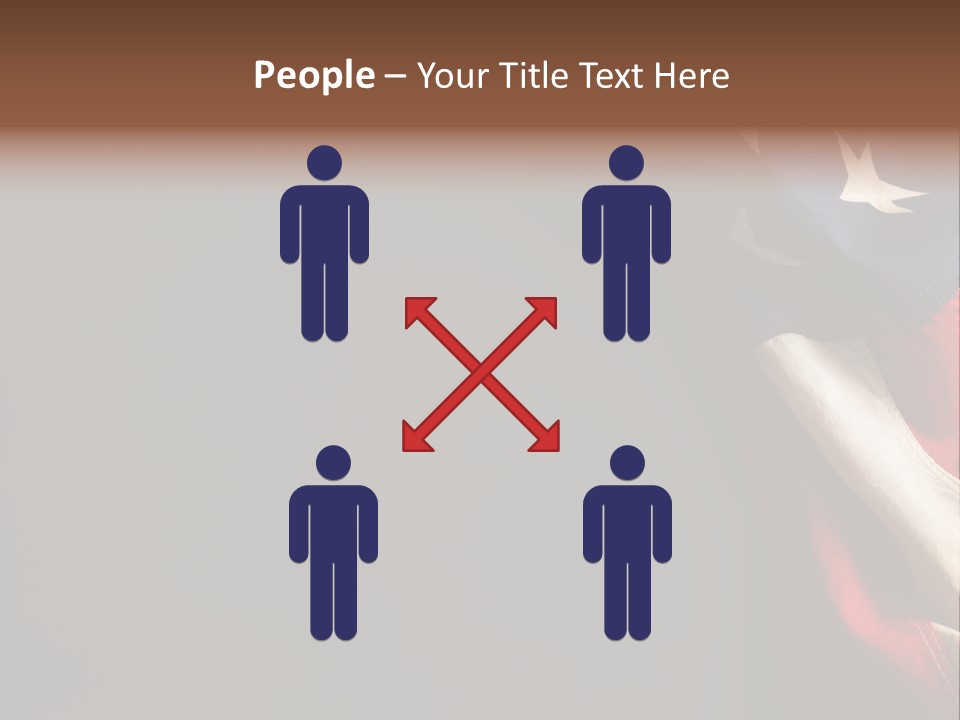 Space For Text Black Us Flag PowerPoint Template