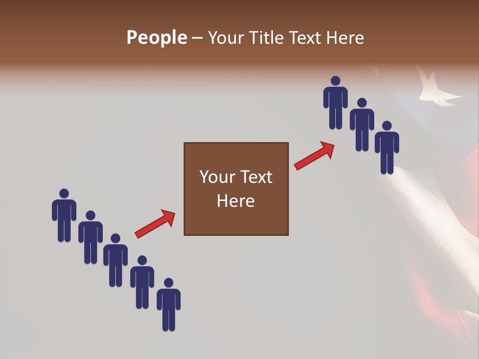 Space For Text Black Us Flag PowerPoint Template