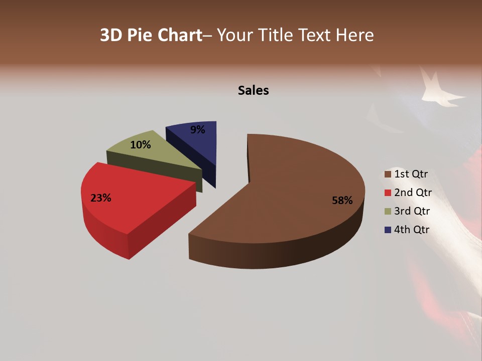 Space For Text Black Us Flag PowerPoint Template