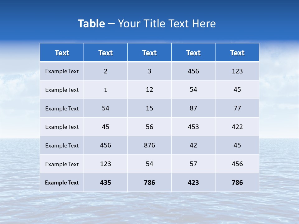 Sky Summer Cruise PowerPoint Template