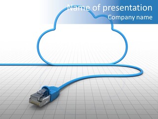 Illustration Internet Communication PowerPoint Template