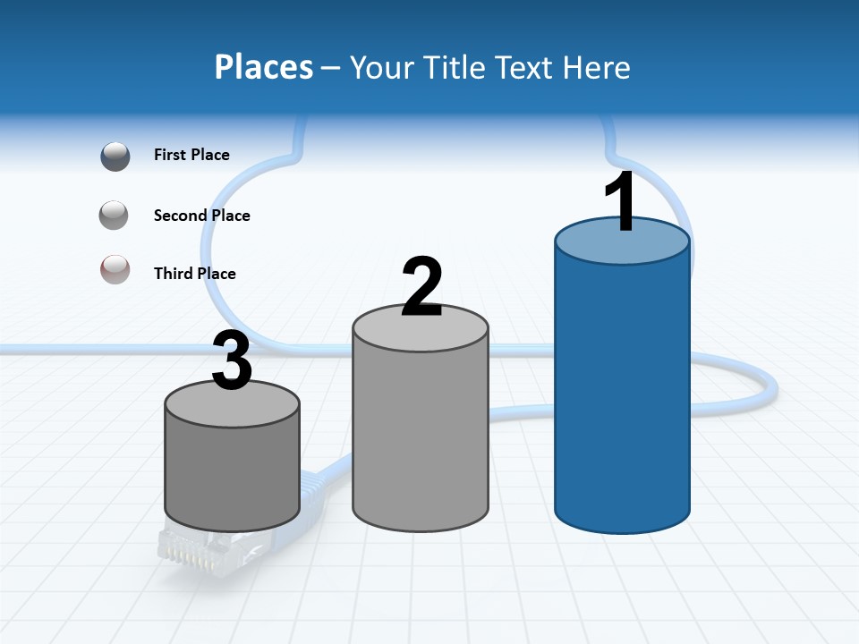 Illustration Internet Communication PowerPoint Template