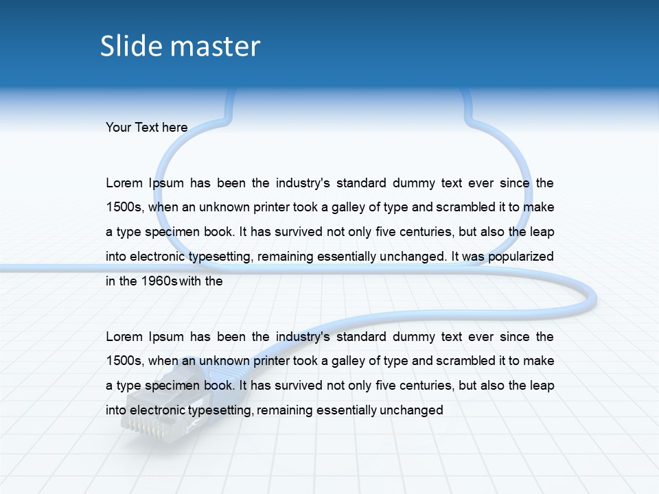 Illustration Internet Communication PowerPoint Template