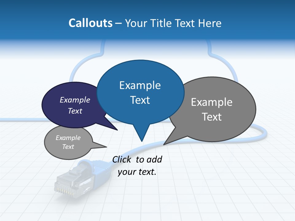 Illustration Internet Communication PowerPoint Template