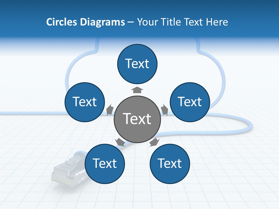 Illustration Internet Communication PowerPoint Template