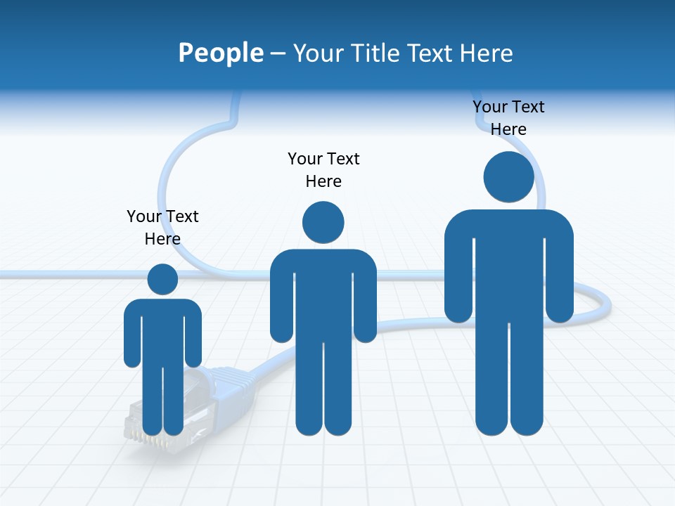 Illustration Internet Communication PowerPoint Template