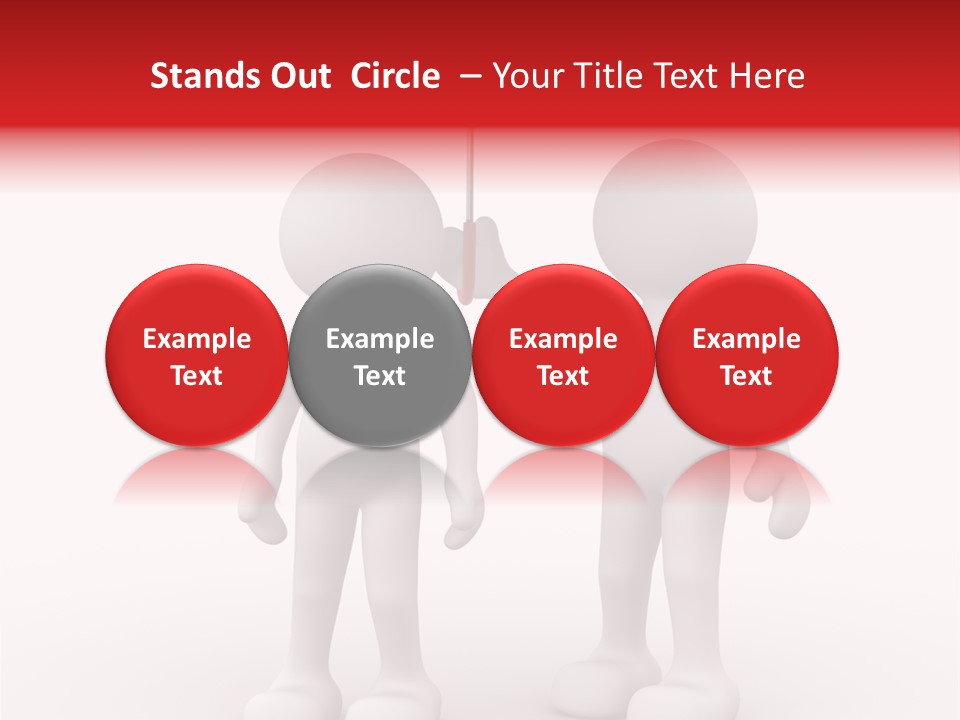 Illustration Love Umbrella PowerPoint Template