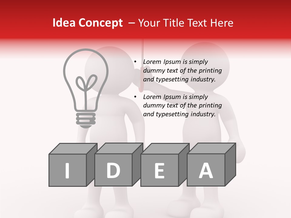 Illustration Love Umbrella PowerPoint Template