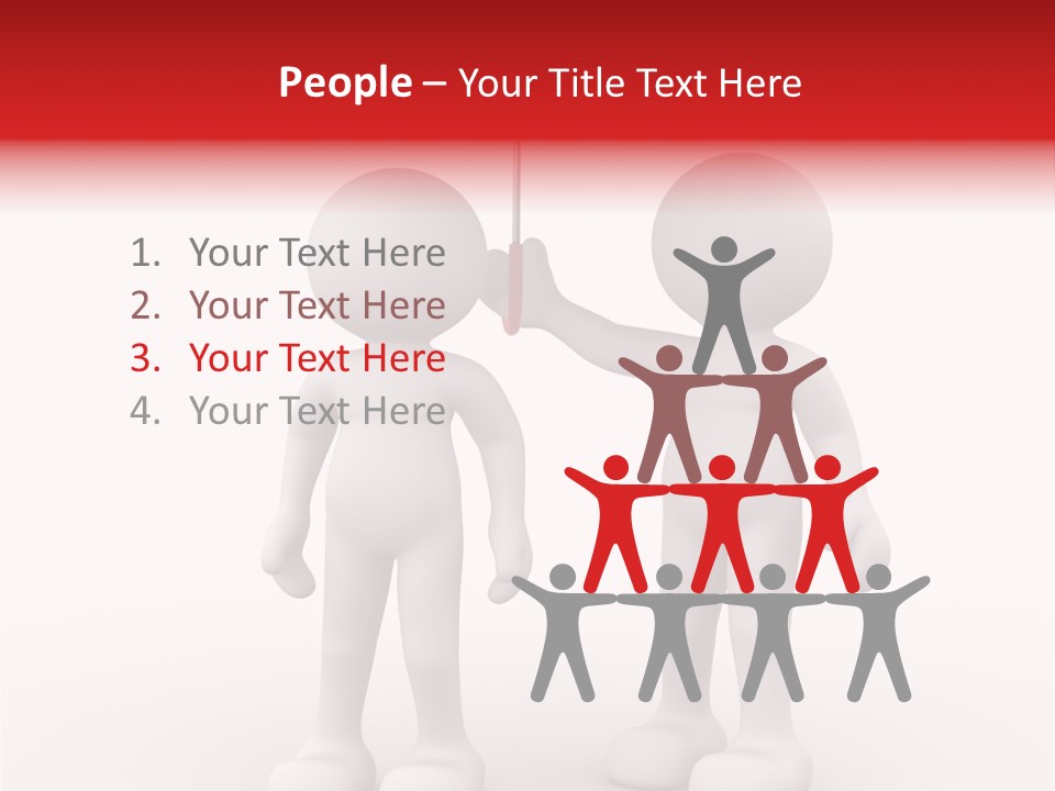 Illustration Love Umbrella PowerPoint Template