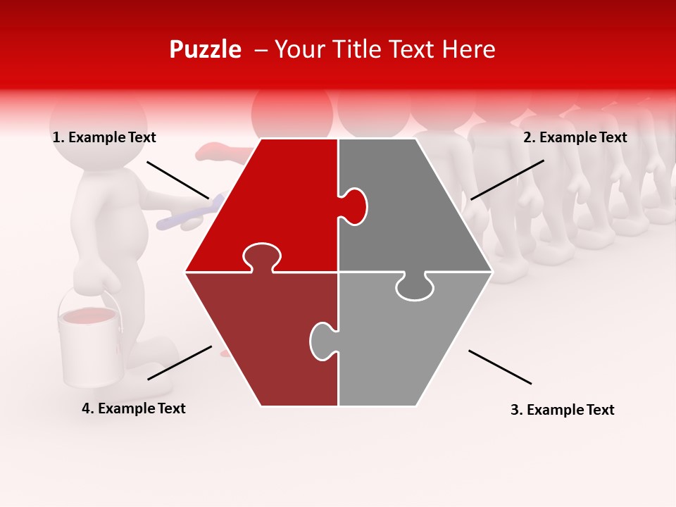 A Group Of People Standing In A Line With Paint On Them PowerPoint Template