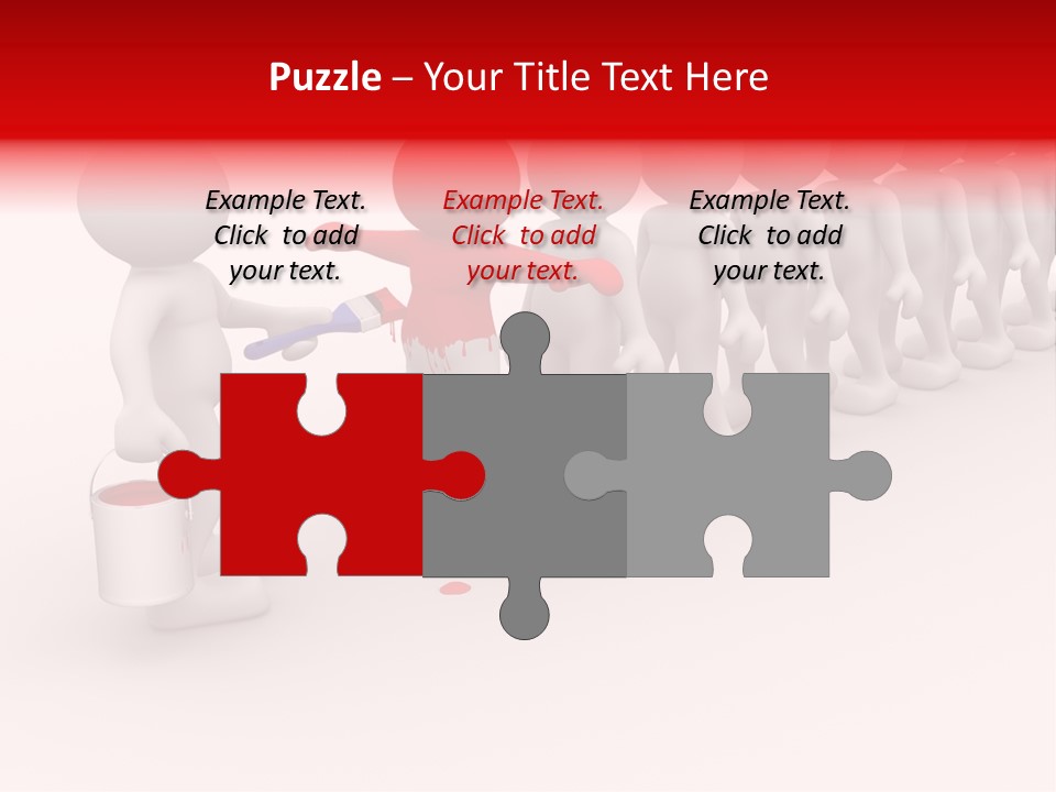 A Group Of People Standing In A Line With Paint On Them PowerPoint Template