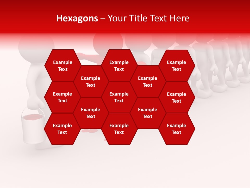 A Group Of People Standing In A Line With Paint On Them PowerPoint Template