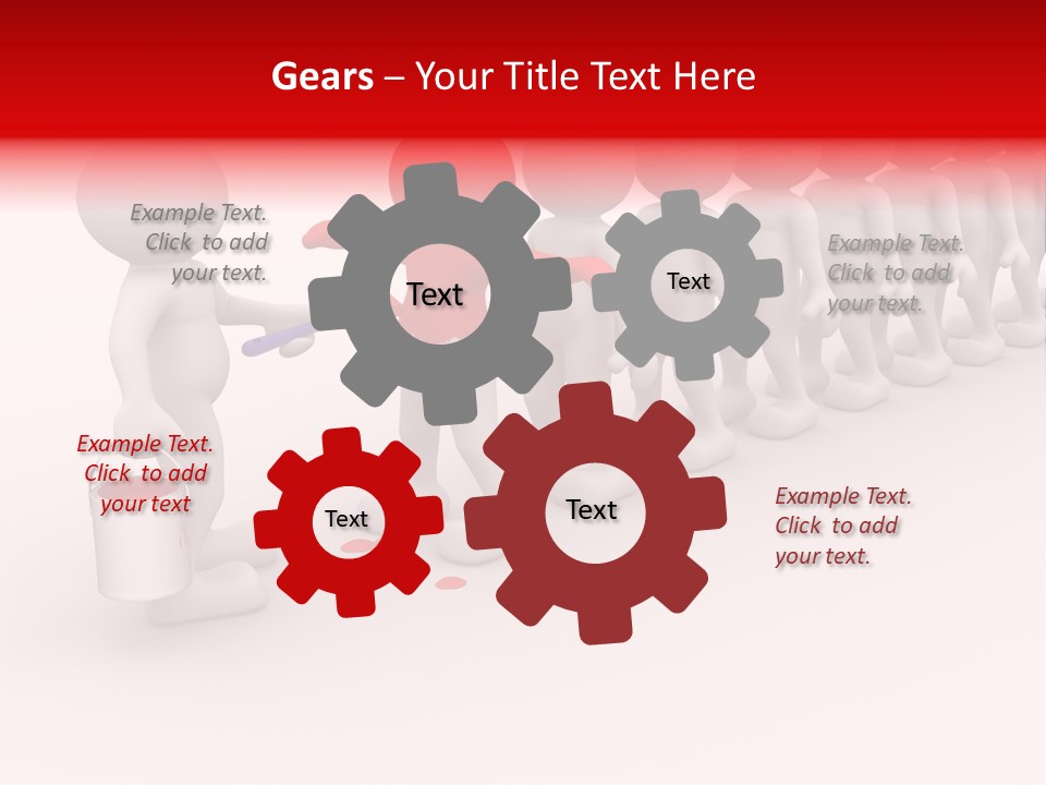 A Group Of People Standing In A Line With Paint On Them PowerPoint Template