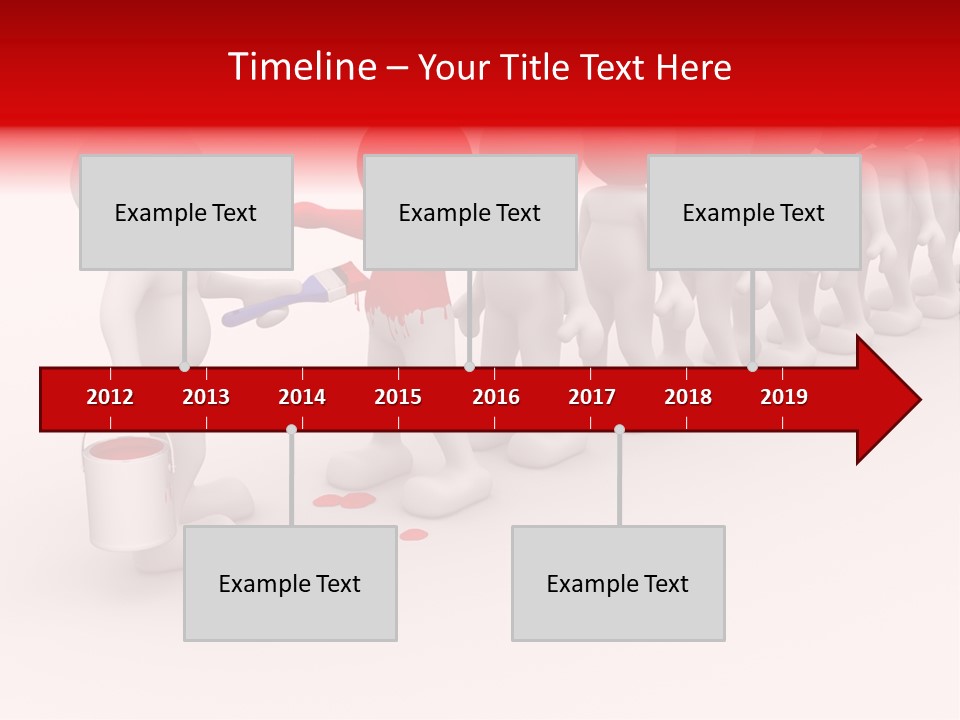 A Group Of People Standing In A Line With Paint On Them PowerPoint Template
